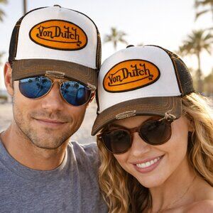 NEW Von Dutch Vintage Rare Distressed Trucker Hat Archive Y2K Deadstock w/ tags